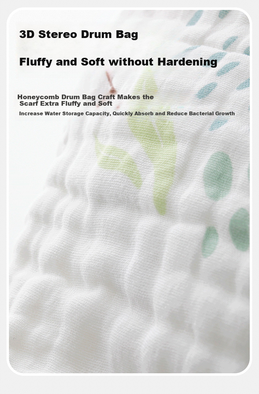 Sanli Pure Cotton 4-Layer Hollow Gauze Children's Towels, 5 Pack, Baby Drool Bibs, Washable Face Towels for Infants And Toddlers, Small Hand Towels 2