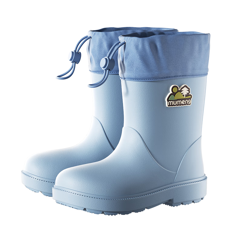 Mumeng Kids Waterproof Non-slip Durable Rain Boots for Boys and Girls Moka Mi [Edge-sealed] Size 33