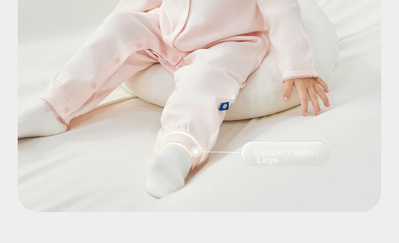 Babycare Baby Romper, Infant Onesie, Embroidered Bodysuit, Long-Sleeve Mid-Cut Crawling Suit, Moonlight White, 73cm 11