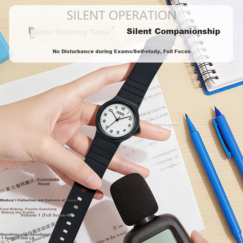 MARK FAIRWHALE Watch for Middle And High School Students, Men And Women, Exam-Specific Watch, Silent Waterproof National Watch, Student Birthday Gift
