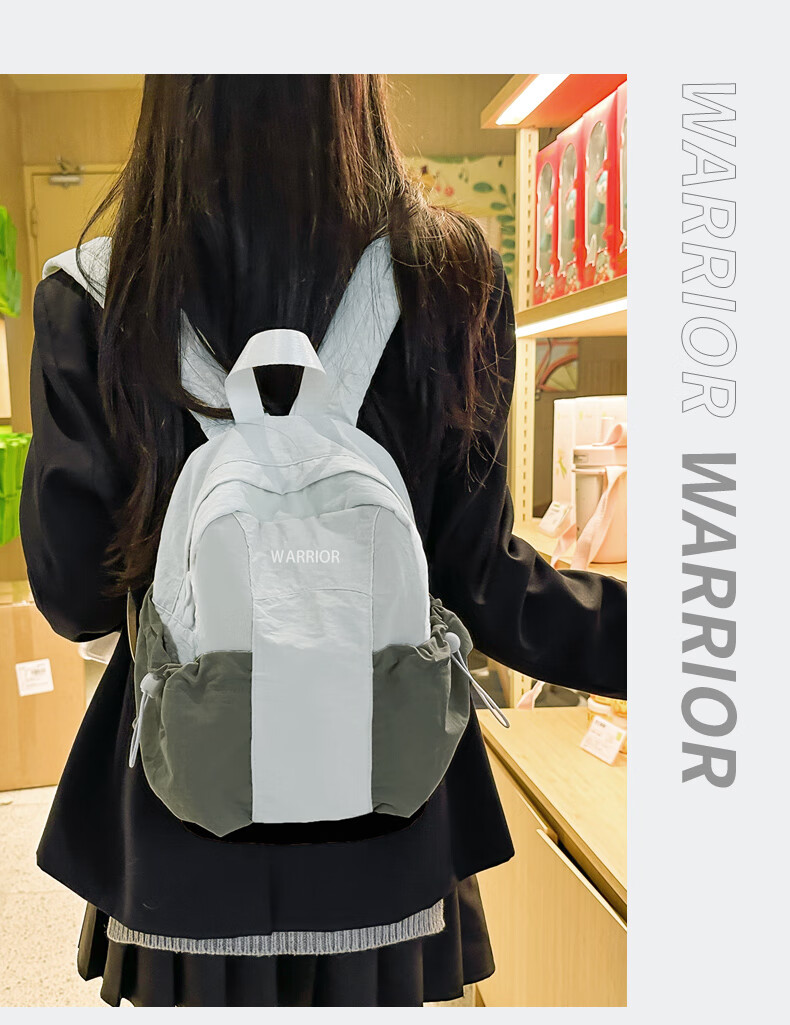 Warrior Unisex Outdoor Travel Backpack Nylon School Bag Colorblock Casual Hiking Bag for Women and Men 3