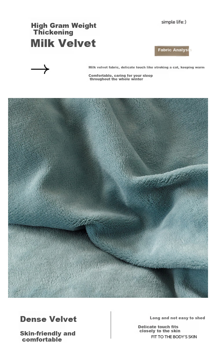 Wuyinliangpin Winter Milk Velvet Duvet Cover, Single Piece, Autumn And Winter Fleece-Lined Coral Velvet Single Quilt Cover, Double-Sided Plush Duvet Cover, 180*220cm 4