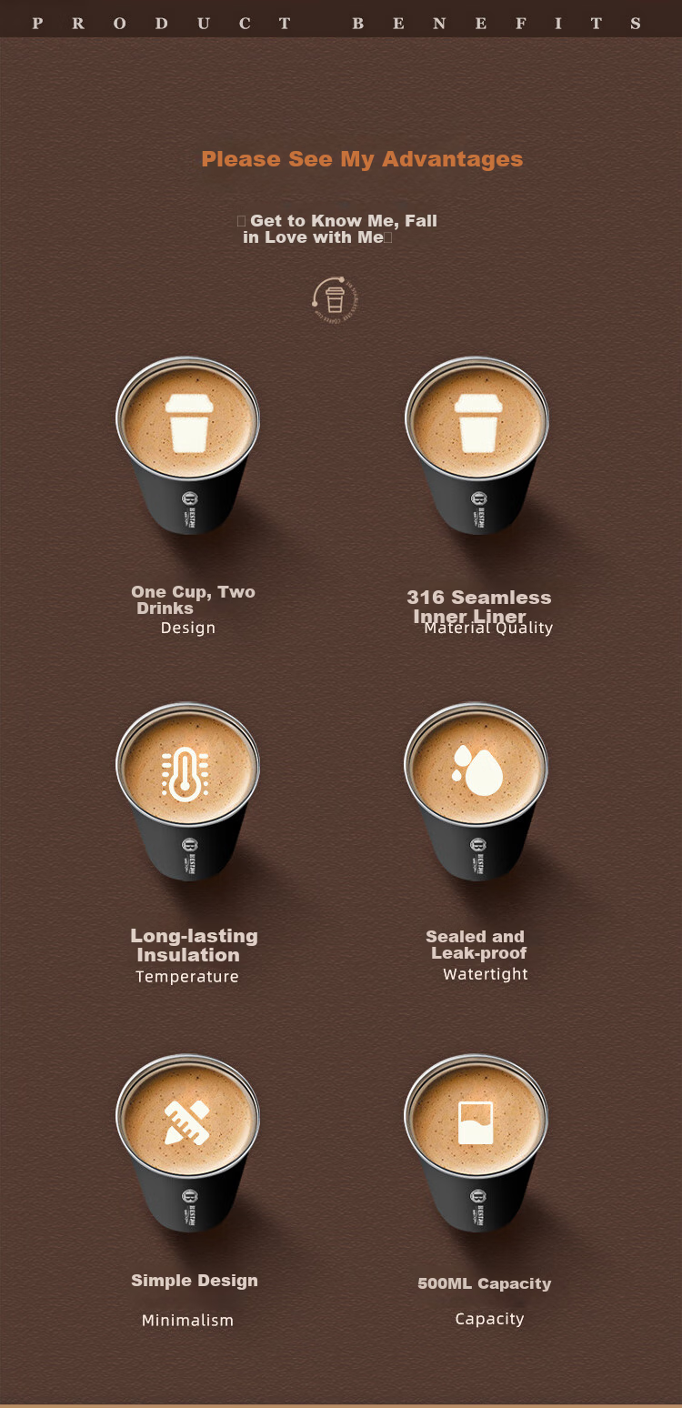 FUGURNG BESTJOY Coffee Mug, Fully Automatic Stirring Cup, 316 Stainless Steel Insulated Cup, Magnetic Electric Coffee Maker for Milk Powder, 400ml 3