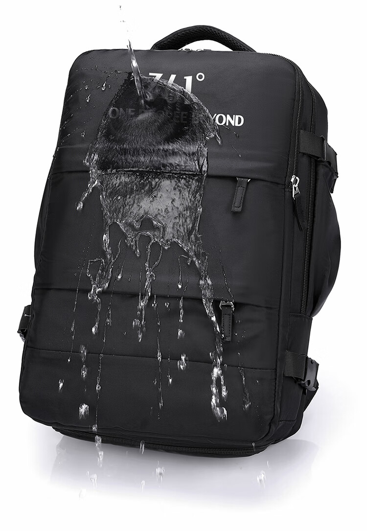 361° Backpack Dual Shoulder Bag Laptop Bag Large Capacity Travel Bag Casual College Student Commuter School Bag Black 2