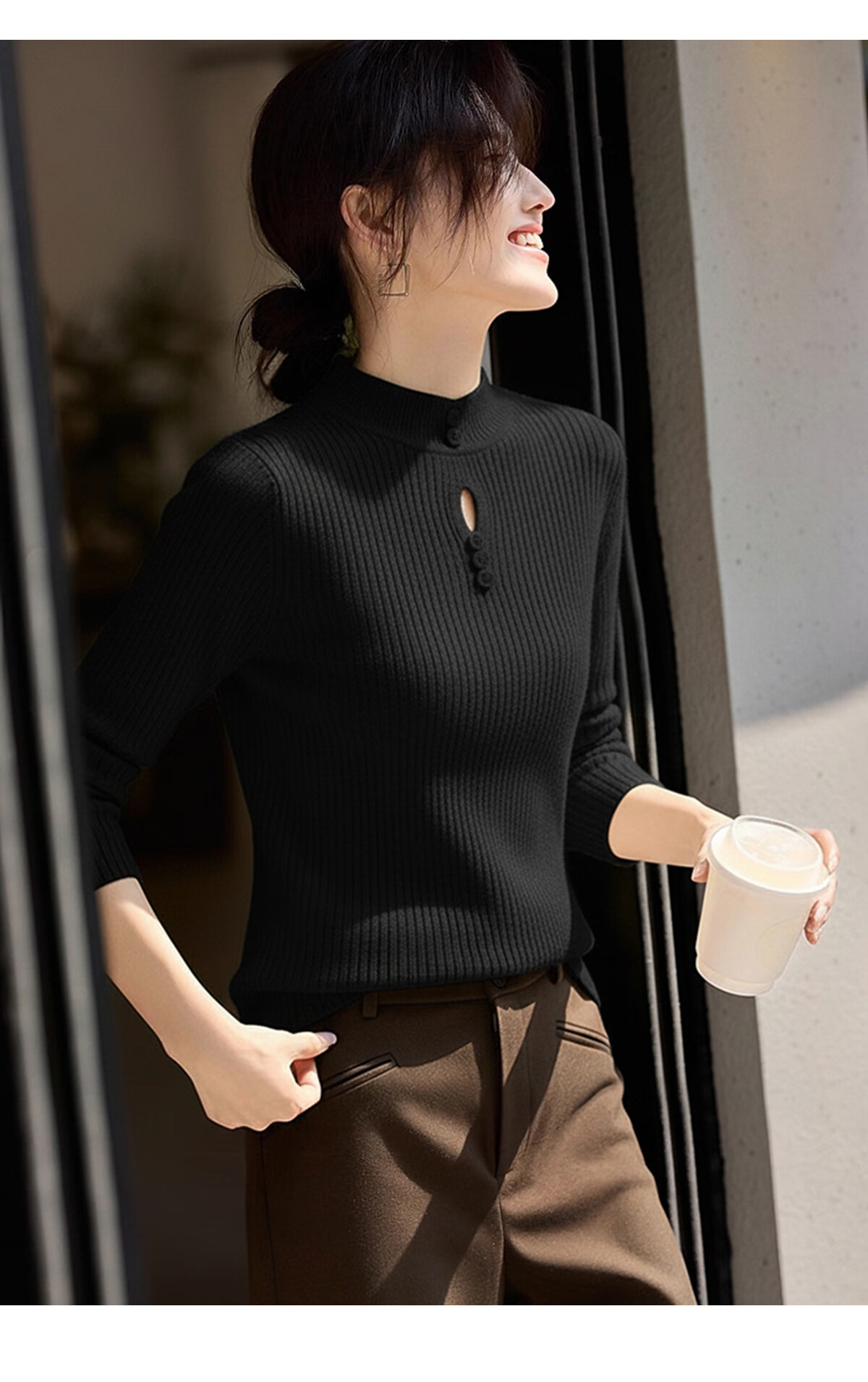 She Enjoy Women's Knitwear Half Turtleneck Slim Fit Solid Color Sweater Autumn Winter Base Layer T54Z121 20