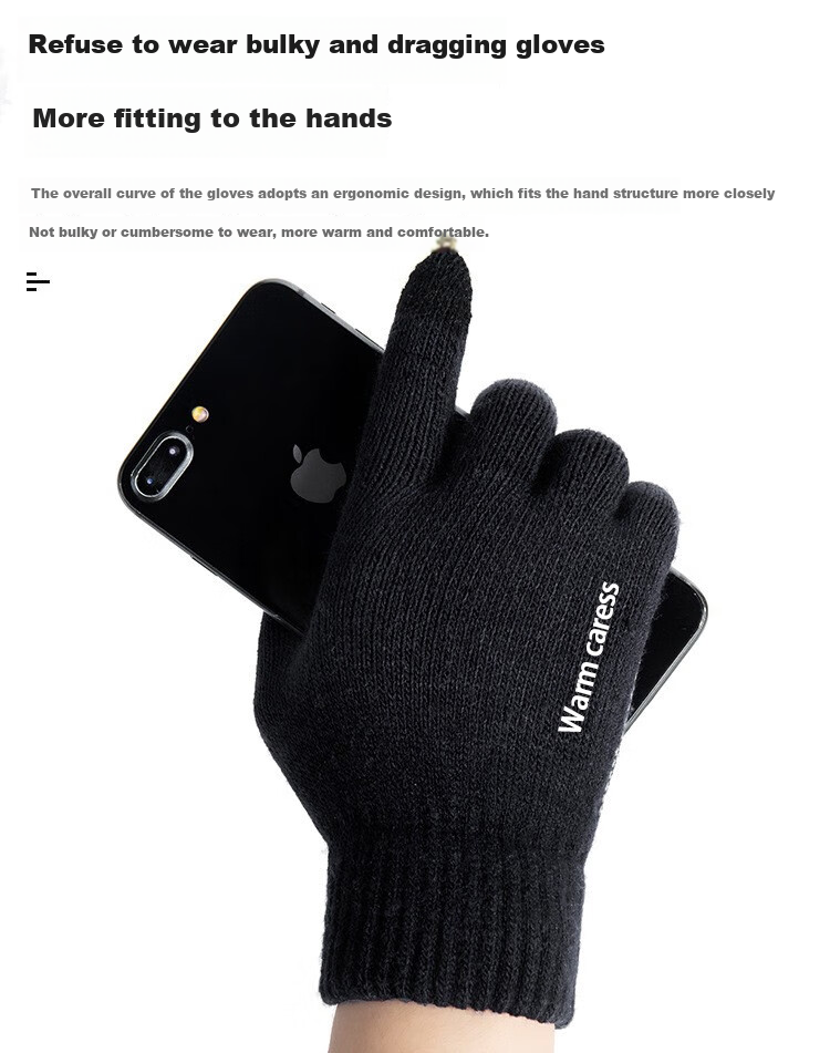 BWNK Winter Gloves, Windproof And Cold-Resistant, Warm, for Skiing, Driving, Cycling, Thickened Gloves, Suitable for Both Women And Men in Winter 5