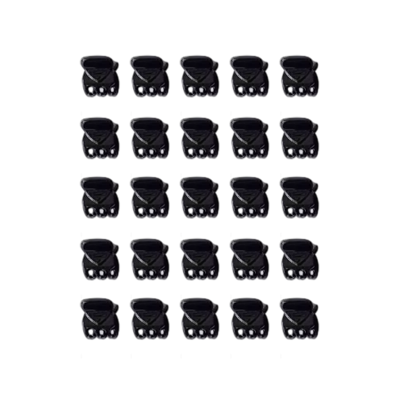 Jianyingshu Black Mini Hair Claw Clips 30pcs Bangs Clips Top Clips Small Hair Clips Hair Accessories
