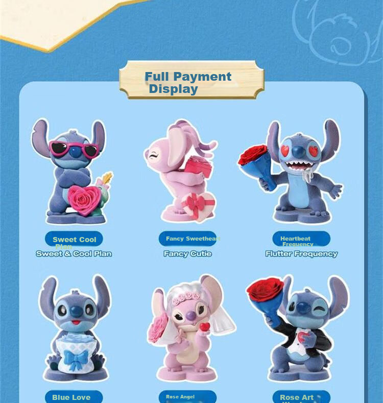 Bozhiting Stitch Blind Box Toy Figurine, Desktop Decoration, Preserved Flower, Birthday Gift 3