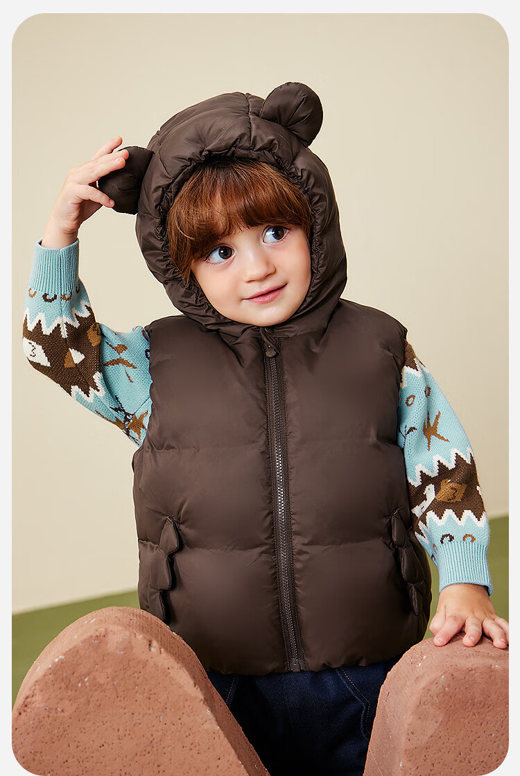 Minibala Kids Unisex Down Vest Baby Warm Infant Sleeveless Jacket 2025 Winter [Three-proof] 6