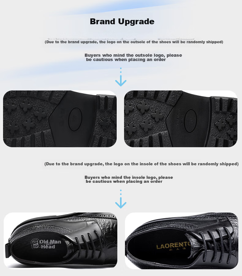 LAORENTOU Men's Leather Shoes, Business Formal Shoes, Brogue Carved Wedding Shoes, Top-Grain Leather High-End Executive Shoes, 200253, Black, Size 40 18