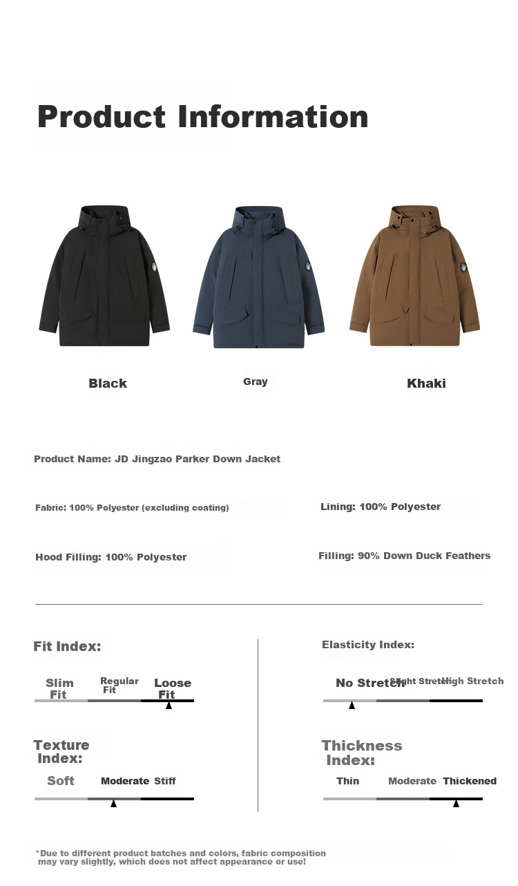 JD Original [90% White Duck Down] down Jacket for Men And Women, Parka 25 Winter New Model Triple Protection Coat, Khaki, Size S 21