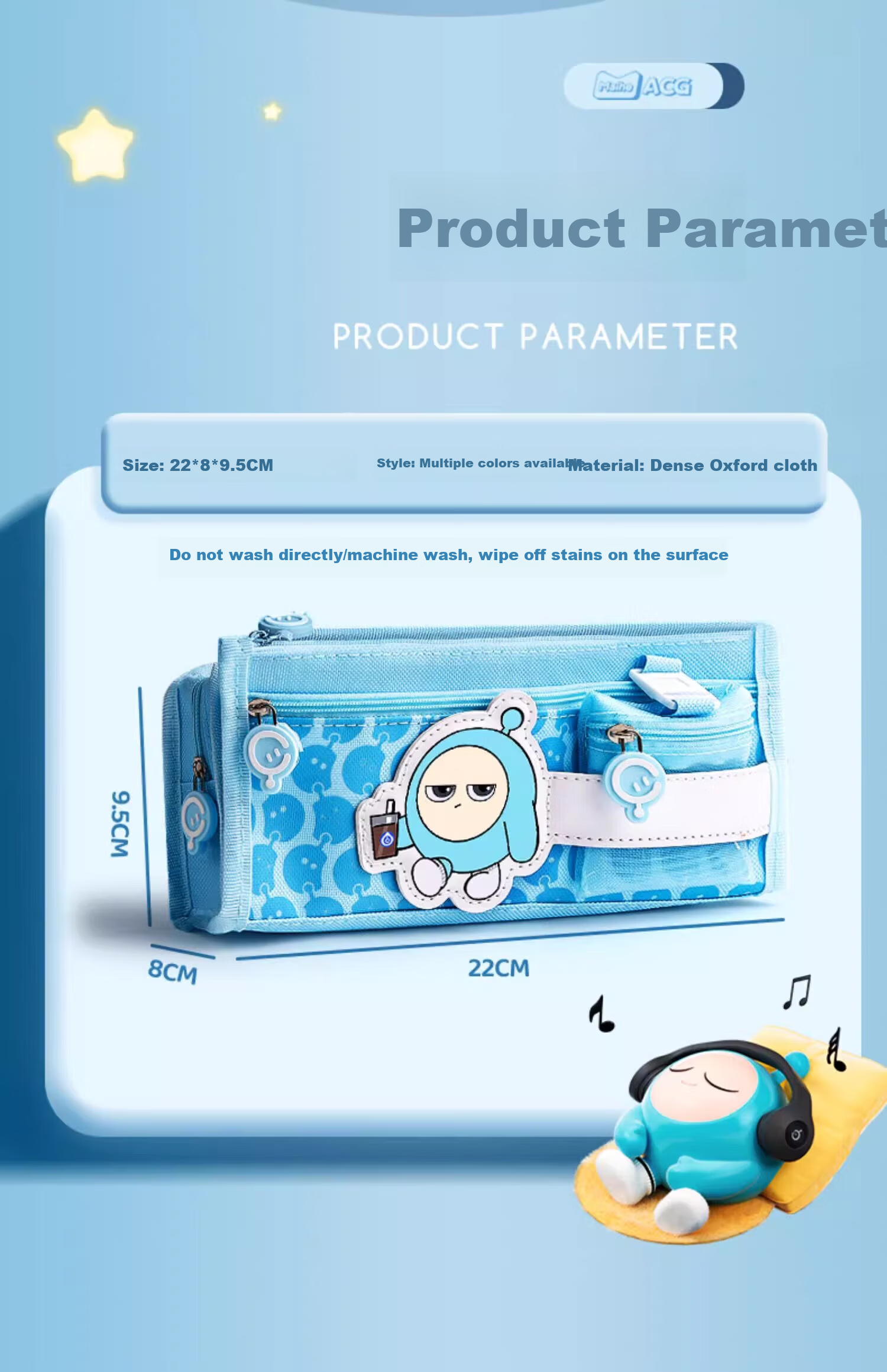 Mingyu Egg Party Pencil Case, Multi-Layer Large Capacity, Elementary School Student Stationery Box, Stylish Pencil Case for Boys And Girls, First Grade Children's Stationery Bag, Birthday Gift 12