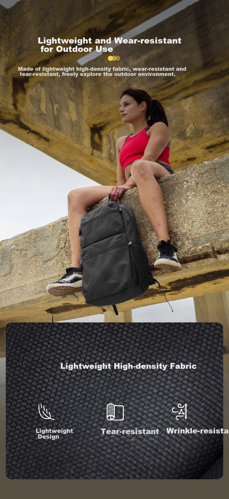 High Sierra Lightweight Outdoor Backpack for Women, Urban Casual Laptop Bag, New Xueli Brand Portable Durable Backpack, Commuter Schoolbag 7