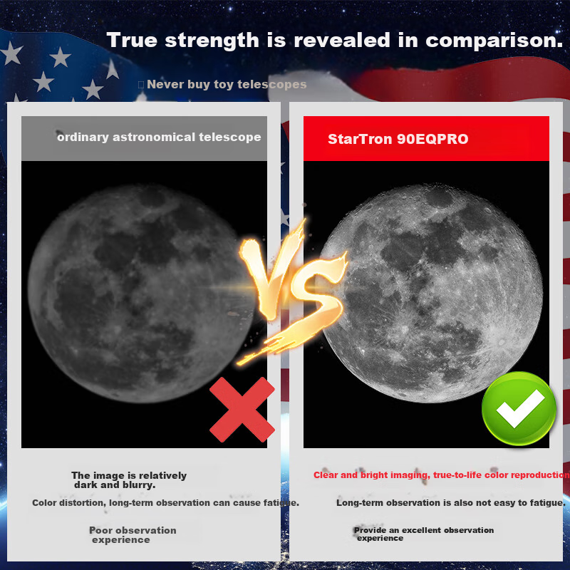 Xingtelang 90EQPro Large-Aperture High-Definition High-Magnification Professional Moon-Gazing Landscape Astronomical Telescope for Deep Space Exploration And Jupiter Viewing