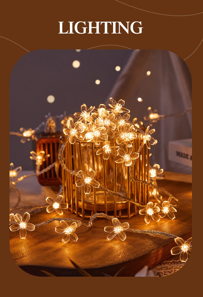 Biuyum Solar String Lights 12m 100 LEDs Star and Bubble Ball Warm Color Outdoor Camping Garden Festival Lights 1