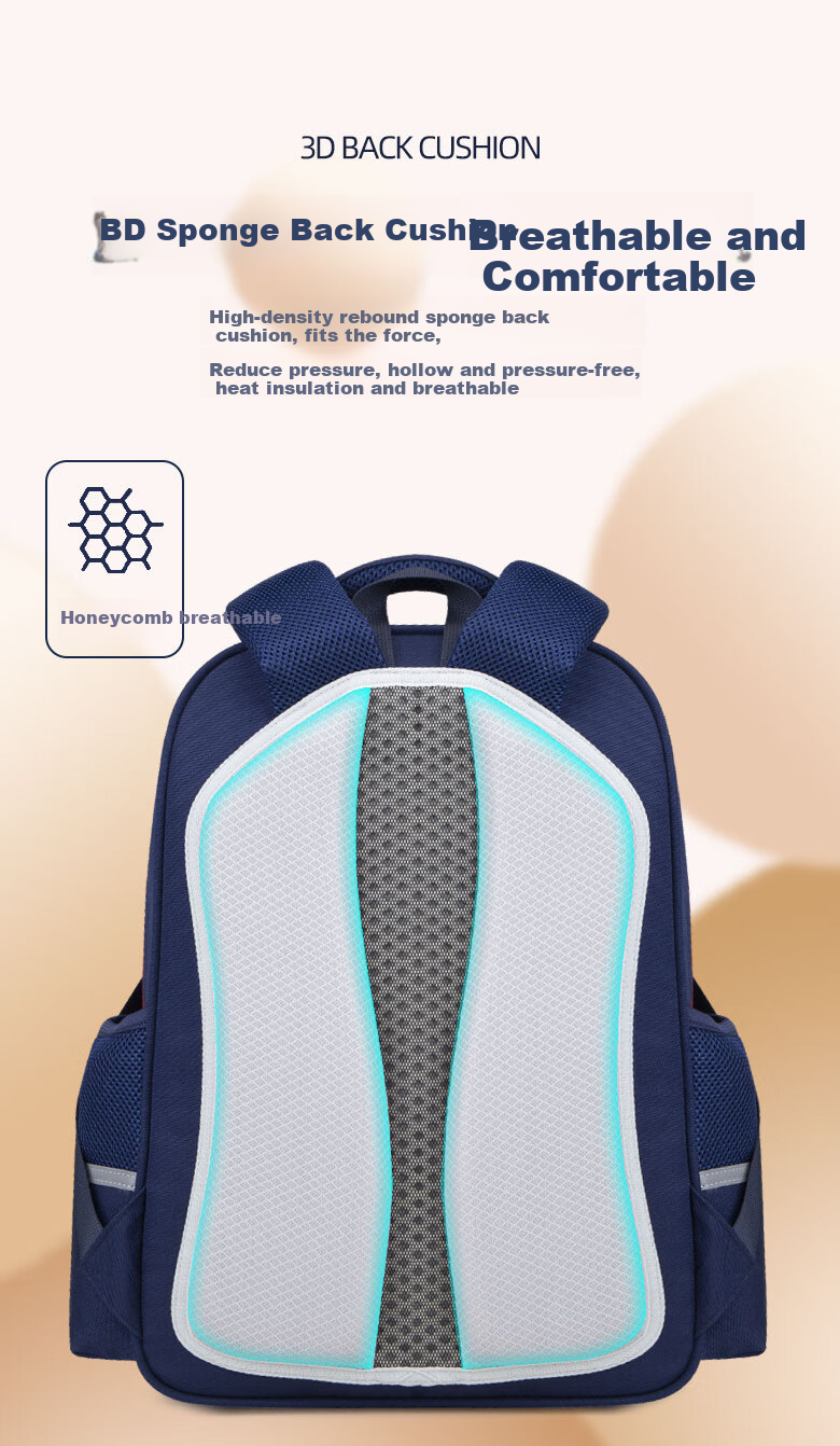 Edison Primary School Backpack for Girls, Spine Protection, Weight Reduction, Large Capacity, Water-Resistant, Reflective Children's Backpack 24016-5 6