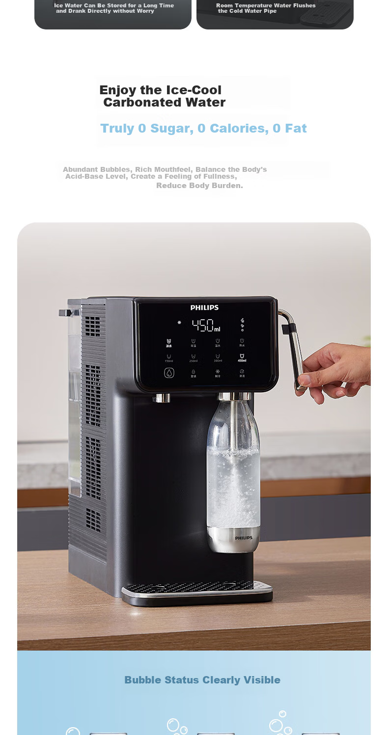 PHILIPS Instant Hot Water Dispenser, Cooling And Heating All-In Sparkling Water Machine, Tea Bar Machine, Hot And Cold Drinking Water Dispenser, Desktop Tabletop No-Installation Water Dispenser, McKinsey ADD4849/93 3