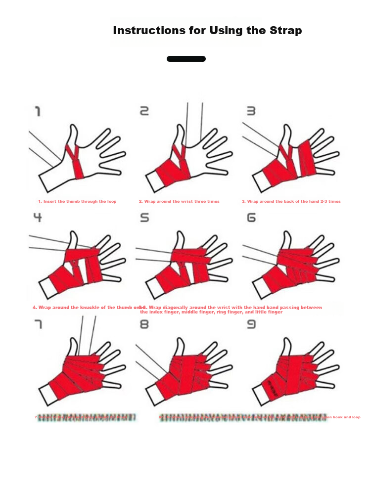 INVUI Boxing Hand Wraps, 5 Meters, for Adults And Children, Elastic Sweat-Absorbing, Muay Thai Fighting Hand Guards, Boxing Bandages, Wrist Wraps 9