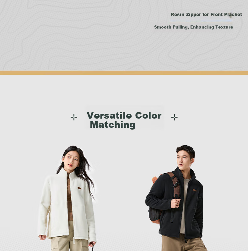 361° Unisex Autumn Winter Fleece POLARTEC Sports Plush Zipper Jacket Liner Fleece Coat 632533613-3 17
