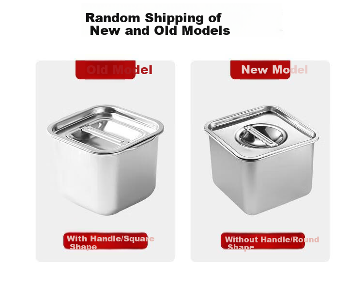 Baijie Stainless Steel Seasoning Container, Square Spice Jar, Lard Canister, Oil Bowl, Home Kitchen Jam Pot, Condiment Storage Box 9
