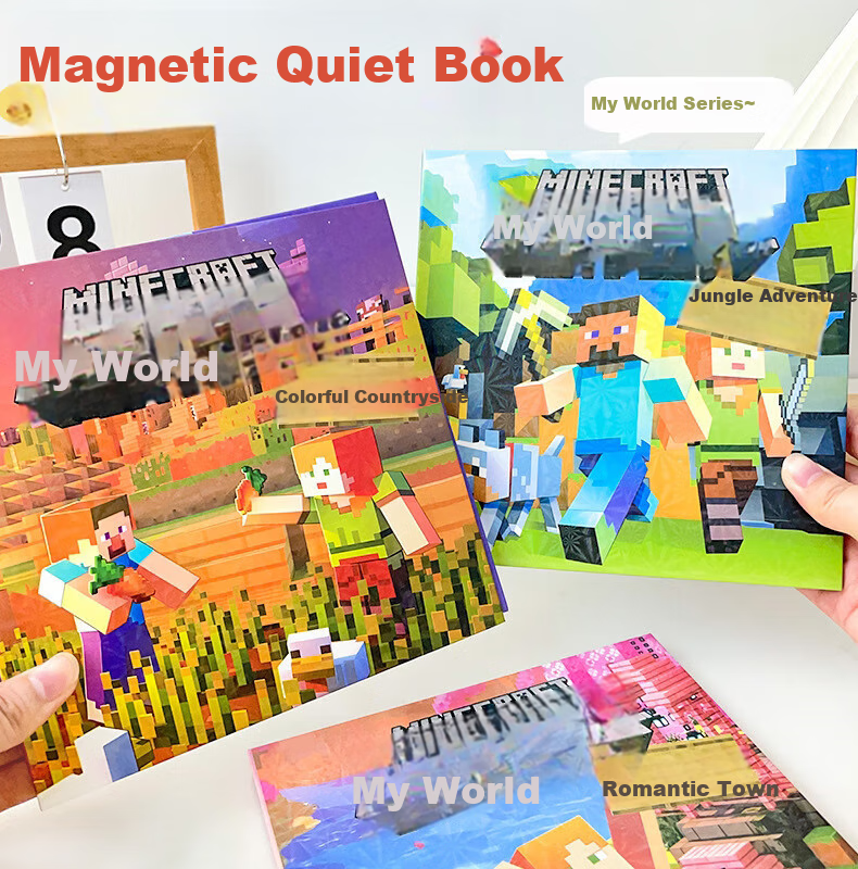 MAILE KID My World Magnetic Quiet Book, Children's No-Cut Magnetic Sticker Toy, Birthday Gift for Boys And Girls 1
