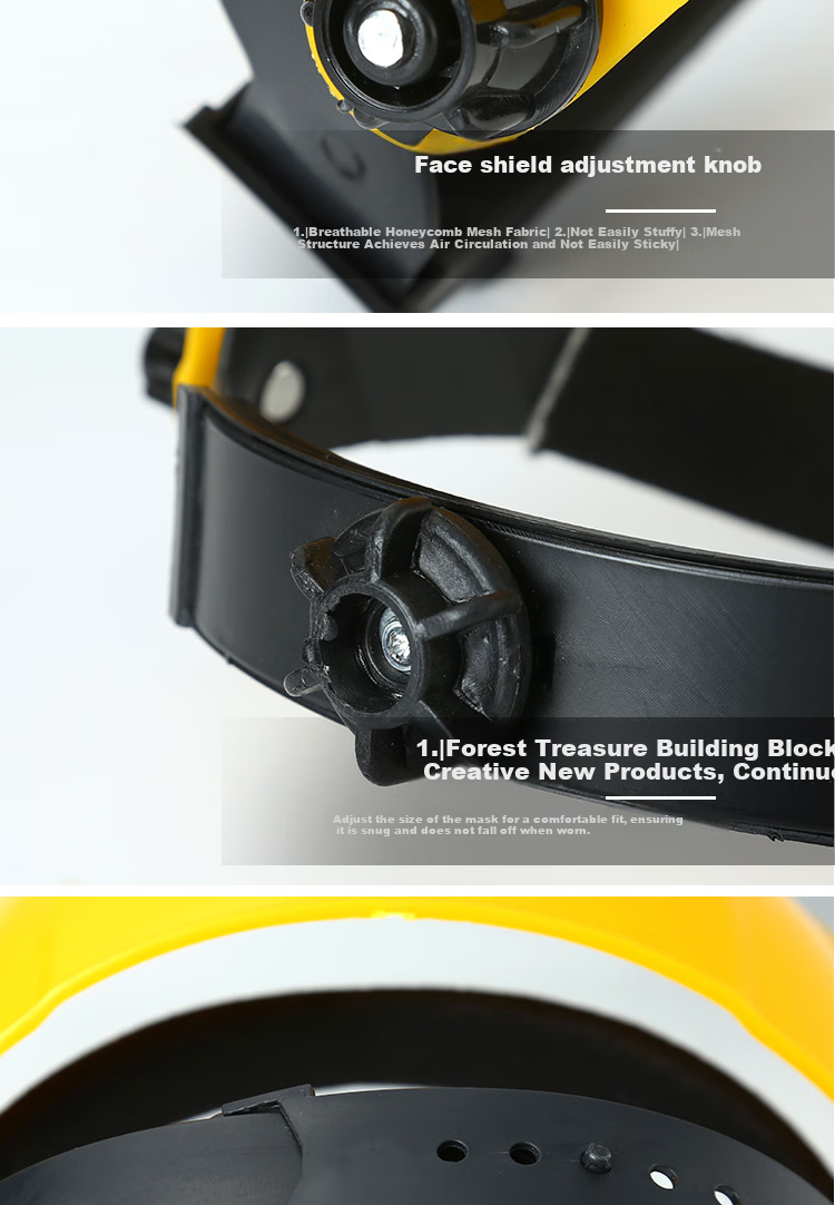 Beifute Welding Helmet, Anti-Spatter, Impact-Resistant Full-Face Protective Mask, Transparent Head-Mounted Welding Goggles [Jingcang Flash Sale], Yellow Top Transparent Mask, Two Pieces 11