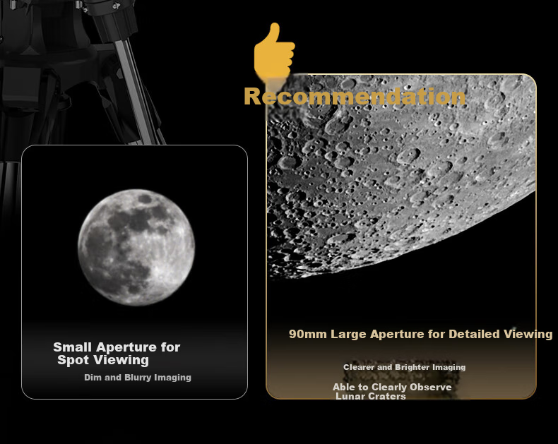 Xingtelang 90EQPro Large-Aperture High-Definition High-Magnification Professional Moon-Gazing Landscape Astronomical Telescope for Deep Space Exploration And Jupiter Viewing 18