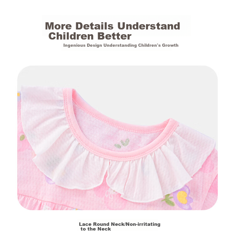 DEESHA Girls' Pajamas Children's Air Conditioning Suit Set for Older Kids, Students And Toddlers Home Wear 8