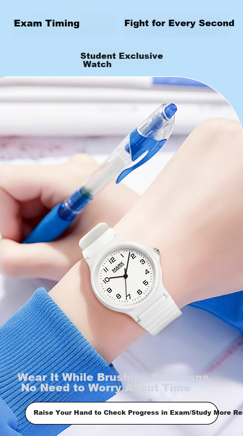 MARK FAIRWHALE Watch for Middle And High School Students, Men And Women, Exam-Specific Watch, Silent Waterproof National Watch, Student Birthday Gift 13