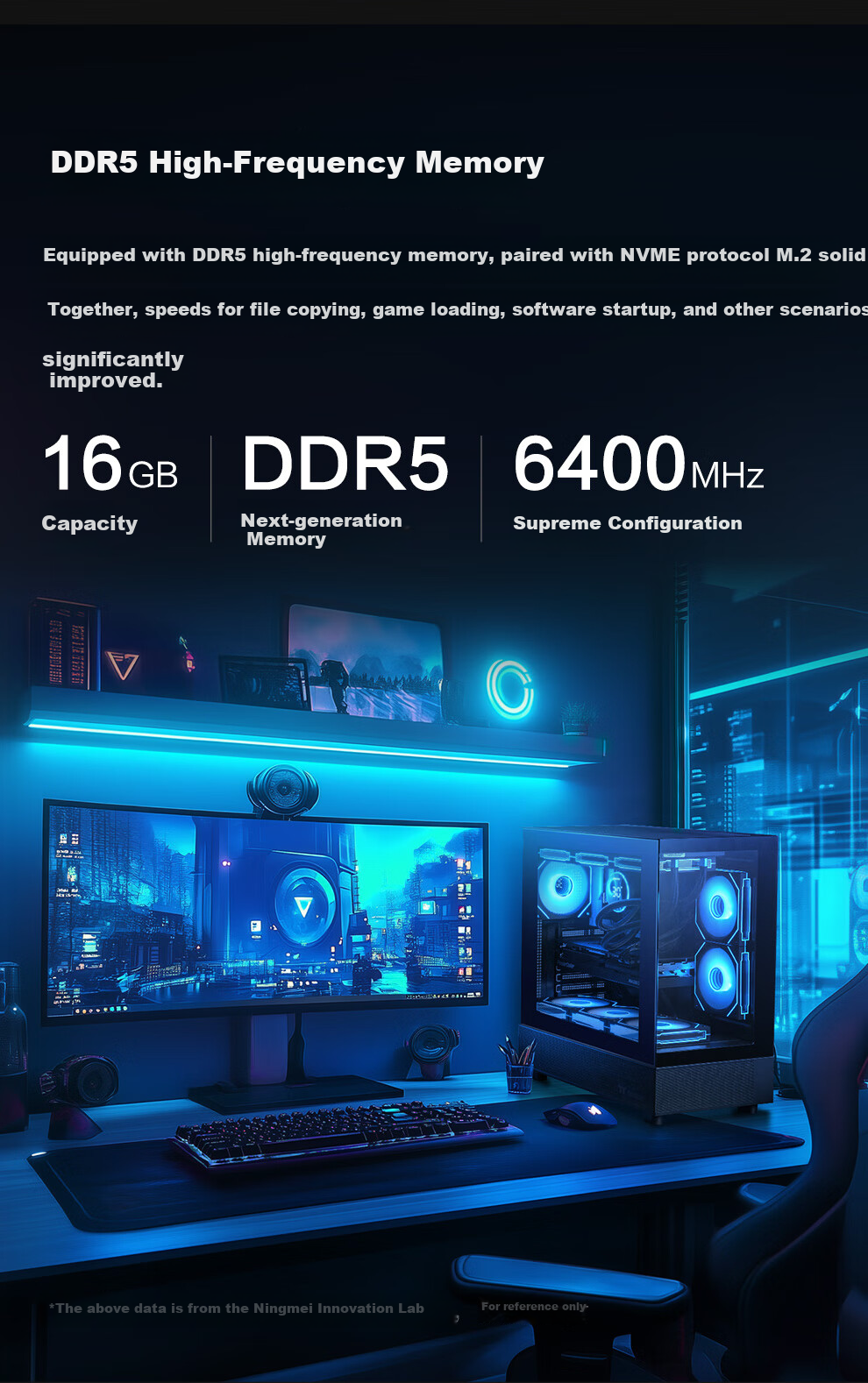 NINGMEI I5-13600KF, RTX 5060 Ti, 16GB RAM, 1TB Storage, Designer Gaming Desktop Computer, Complete Set of Components 3
