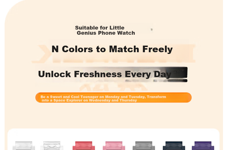 Iboann Compatible Watch Band with Clasp for Xiaotianc Z11, Magnetic Clasp for Z10 Children's Watch, Compatible with Z9/Z8/Z7A/Z6A/Z5PRO/D3/N3/Q1A/D2/Z1S/Y05 Accessories, Rainbow 7