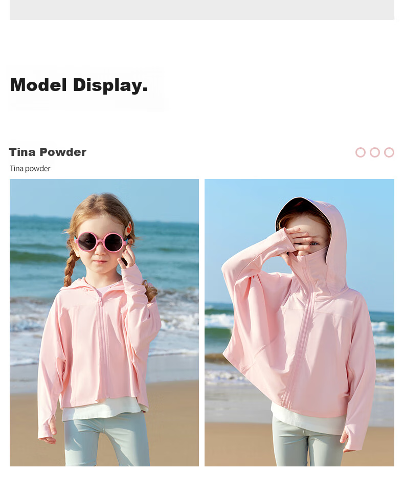 Beitaisi Children's Sun Protection Clothing, Summer Mesh Ice Silk Cool-Feeling, Boys And Girls UV Protection Garment, Breathable New Style Baby Jacket 16