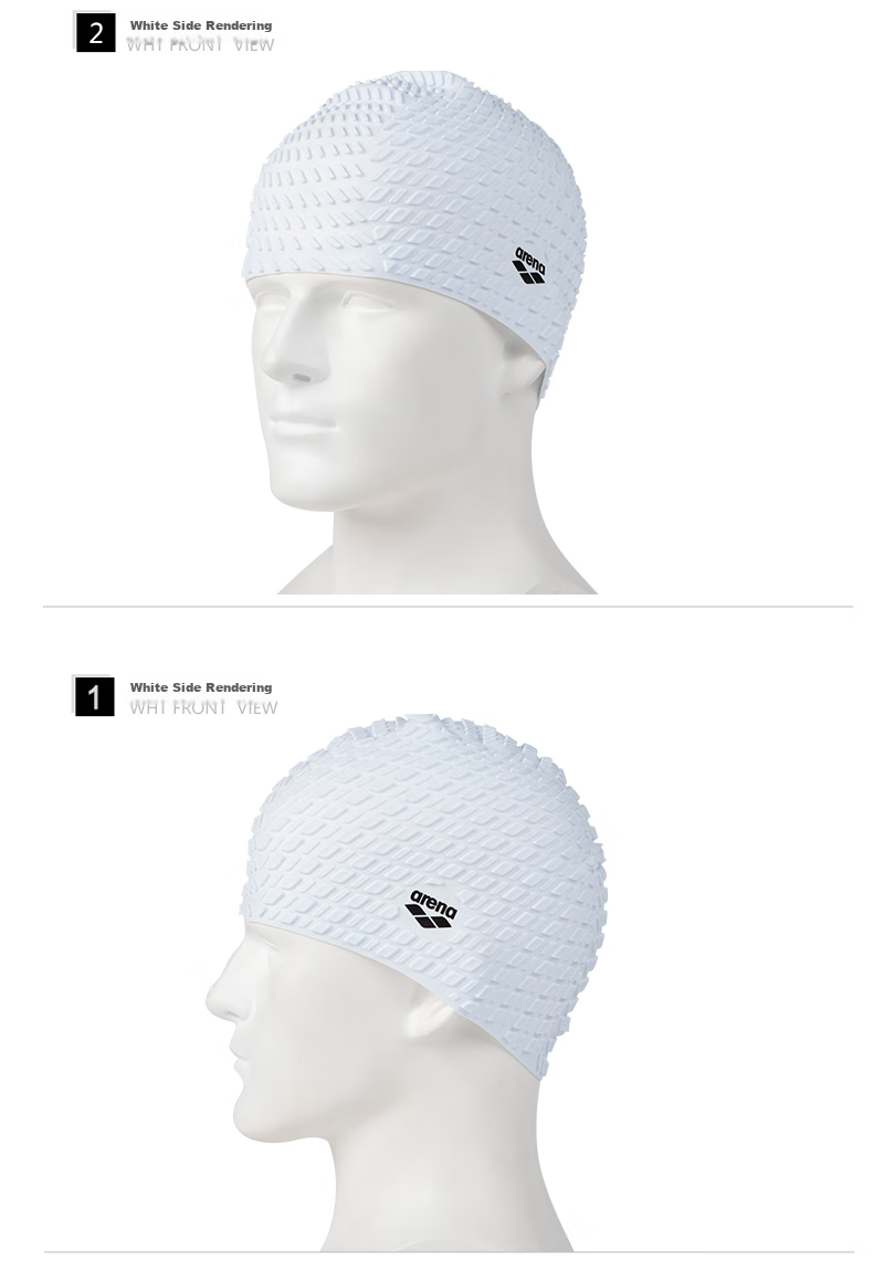 Arena Swimming Cap, Stylish Waterproof Chlorine-Resistant, Large Size Non-Binding Comfortable Fit with Ear Protection, Silicone Bubble Swim Cap for Men And Wome 5