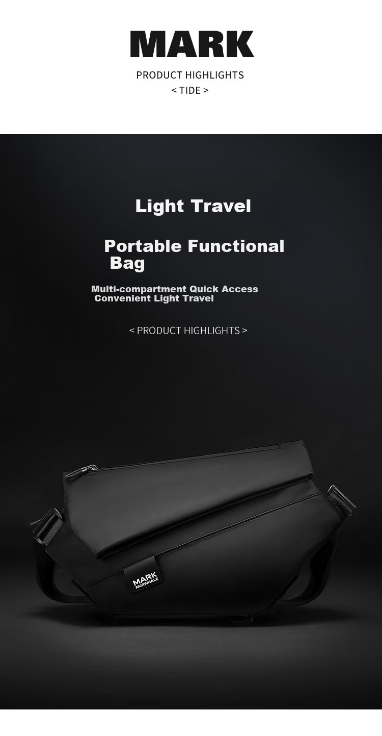 MARK FAIRWHALE 2026 New High-End Crossbody Bag, Shoulder Bag for Men, Large Capacity Messenger Bag, Chest Pack, Multifunctional Casual Satchel 3