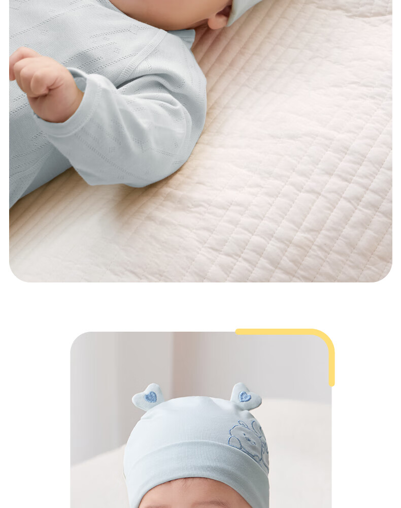 October Crystal Baby Hat Fontanelle Cap Spring Summer Newborn Infant Hat Unisex Baby 7A Antibacterial Class A 0-3-6 Months 35