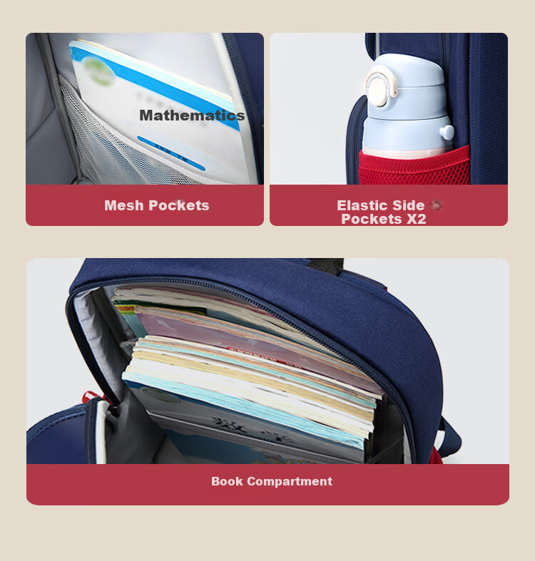 Dijiuchengbao Schoolbag for Primary School Students Grades 4-6, Ultra-Lightweight, Anti-Sagging, Pressure-Reducing, Spine-Protecting Backpack for Girls 13
