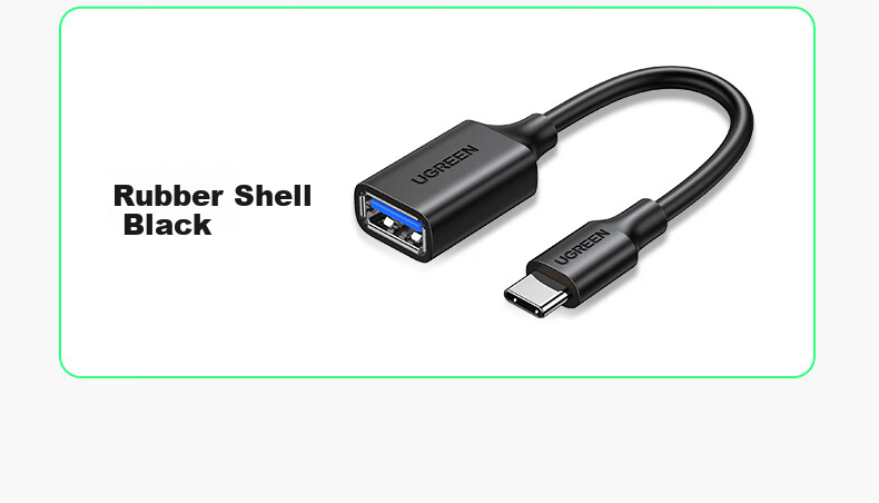 UGREEN Type-C to USB 3.2 Adapter OTG Data Cable Compatible with Apple 18/17/16 Huawei Phones, USB Flash Drive, Tablet, Laptop, Headphones, Keyboard And Mouse 18