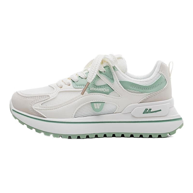 Huili Women's Shoes Forrest Gump Shoes Mesh Breathable Spring Sports Shoes WXY2341 White Green (Double Mesh) Size 37