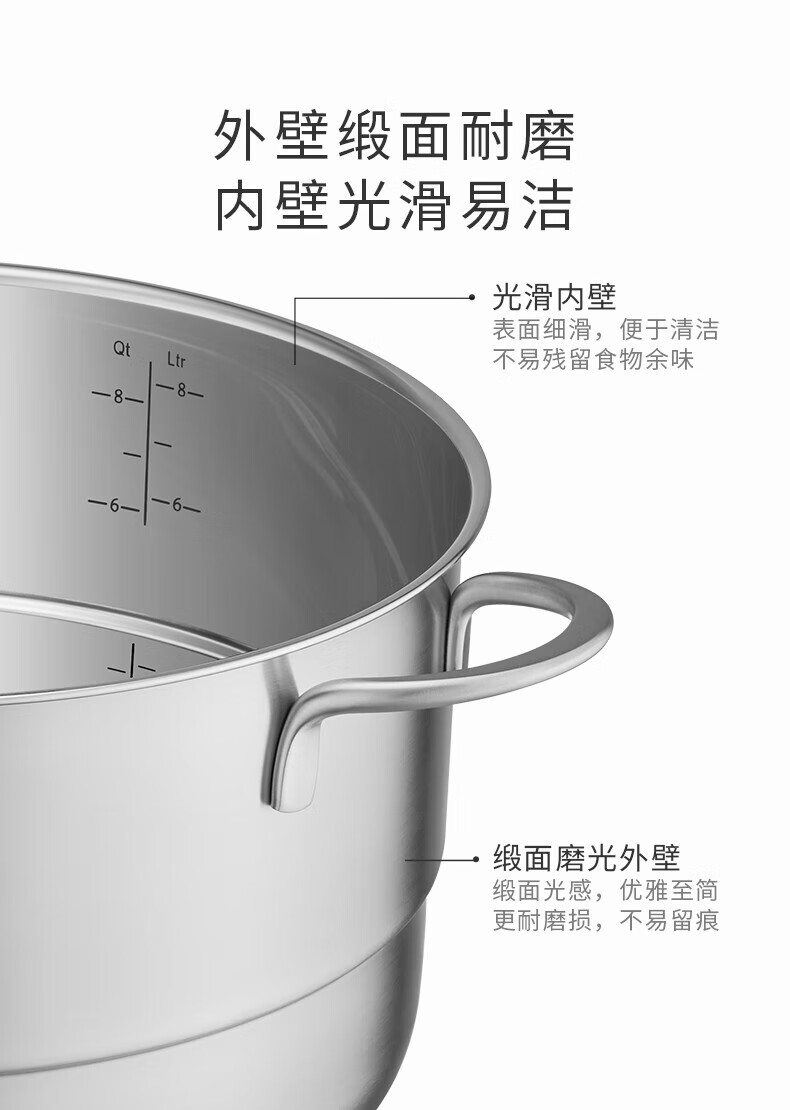 ZWILLING Stainless Steel 28cm Steamer Pot Large Capacity Multi-Functional Steaming and Cooking Soup Fish Pot 1
