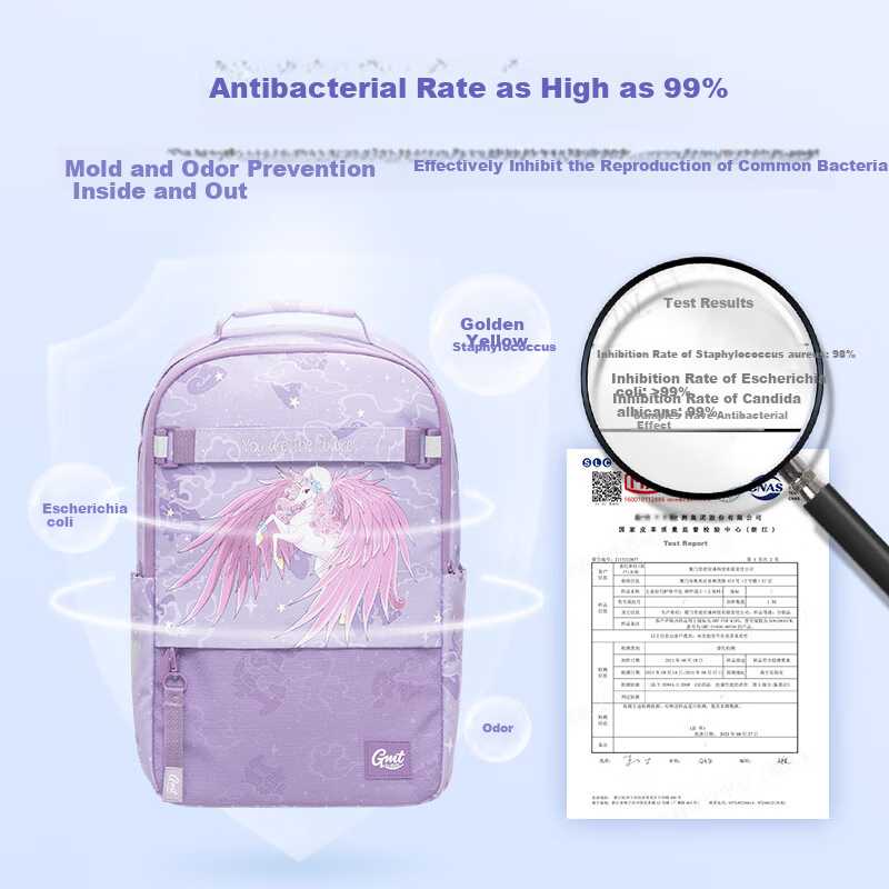 Gmt for Kids Elementary And Middle School Students Backpack, Children's Spine-Protecting Double Shoulder Bag, Large Capacity Backpack for Grades 4-6, Gift for Girls, Unicorn Desig