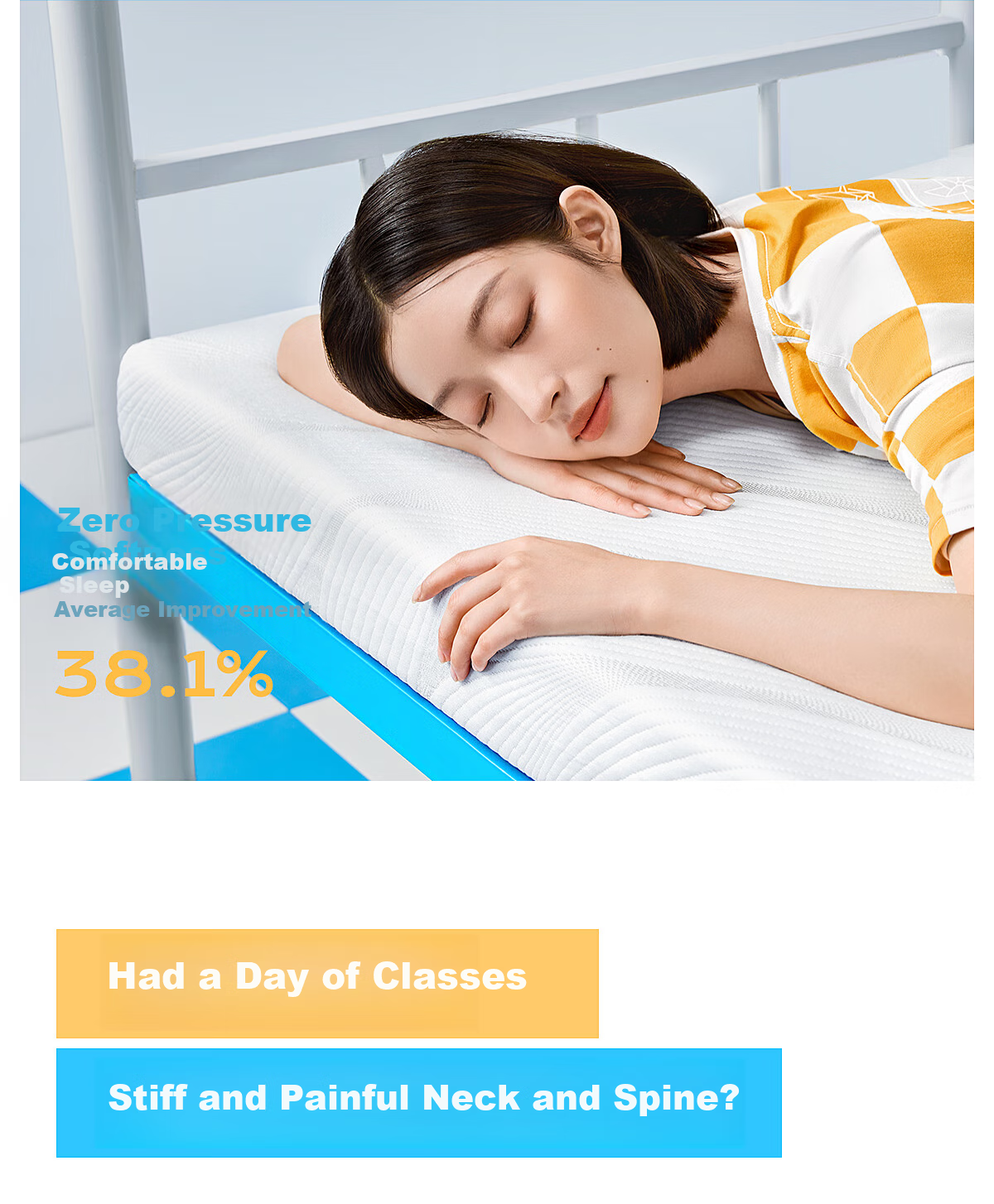 MLILY Student Dormitory Mattress, Memory Foam Bed Pad, Single Tatami Mat, Zero Pressure Soft Thin Mattress, 0.9*1.9m 14