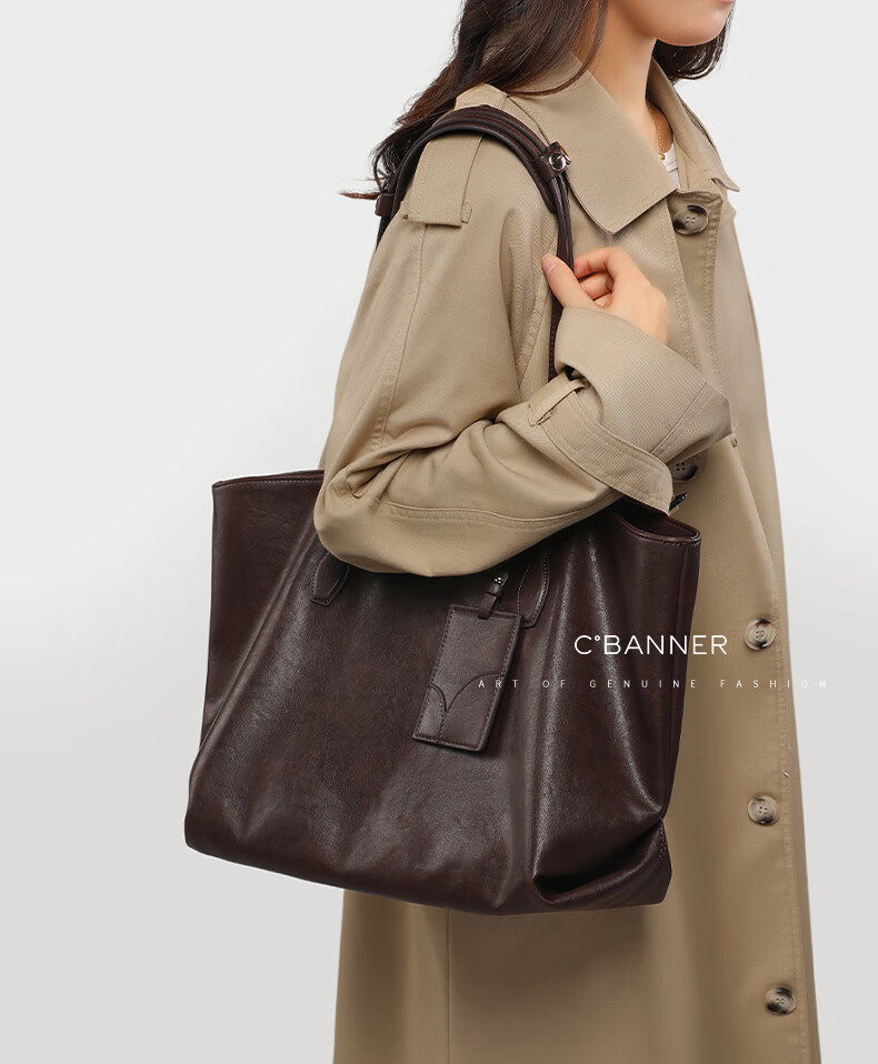 C.BANNER Women's Tote Bag Large Capacity Shoulder Bag Light Luxury Commuter Birthday New Year Gift for Girls Girlfriend 1