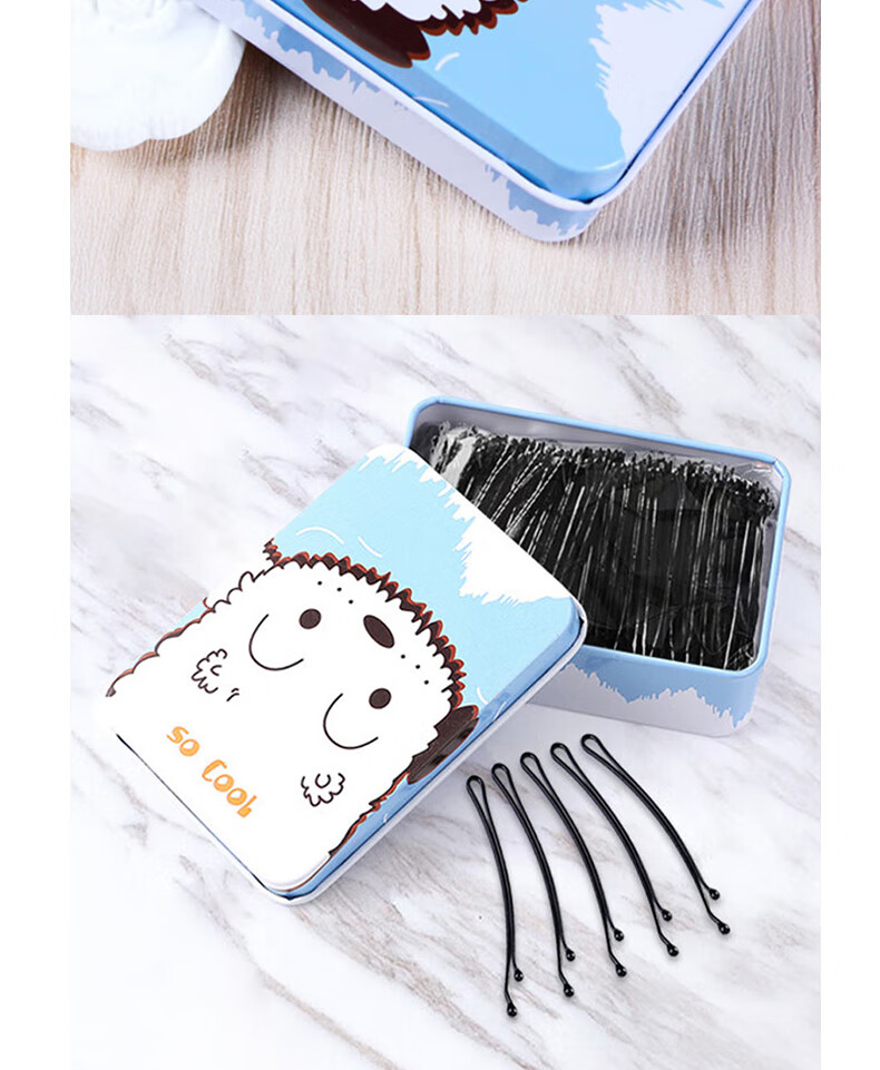 Jiaoxuefei Curved Invisible Bobby Pins 200pcs Small Black Hair Clips for Bangs and Flyaways 6