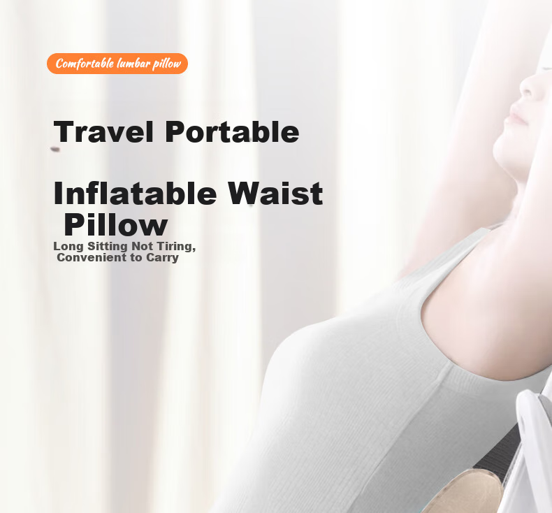 Etravel Push-In Inflatable Lumbar Pillow for Outdoor Travel, Office Chair, Long Sitting, Back Support, Car Cushion And Waist Protectio 1