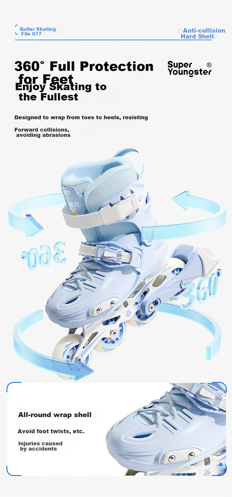 Xiaozhuangyuan S5 Flat Roller Skates for Children, Professional Inline Skates with Full Lighting, Suitable for Primary And Secondary School Students, Birthday Gift, Pink, Size M 9