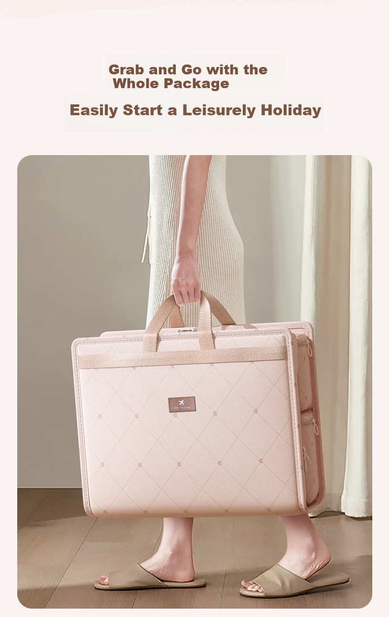 Baicaoyuan Travel Storage Bag, Luggage Organizer, Clothes Sorting Pouch, Travel And Business Trip Hanging Bag, Packing Organizer, Pink 5