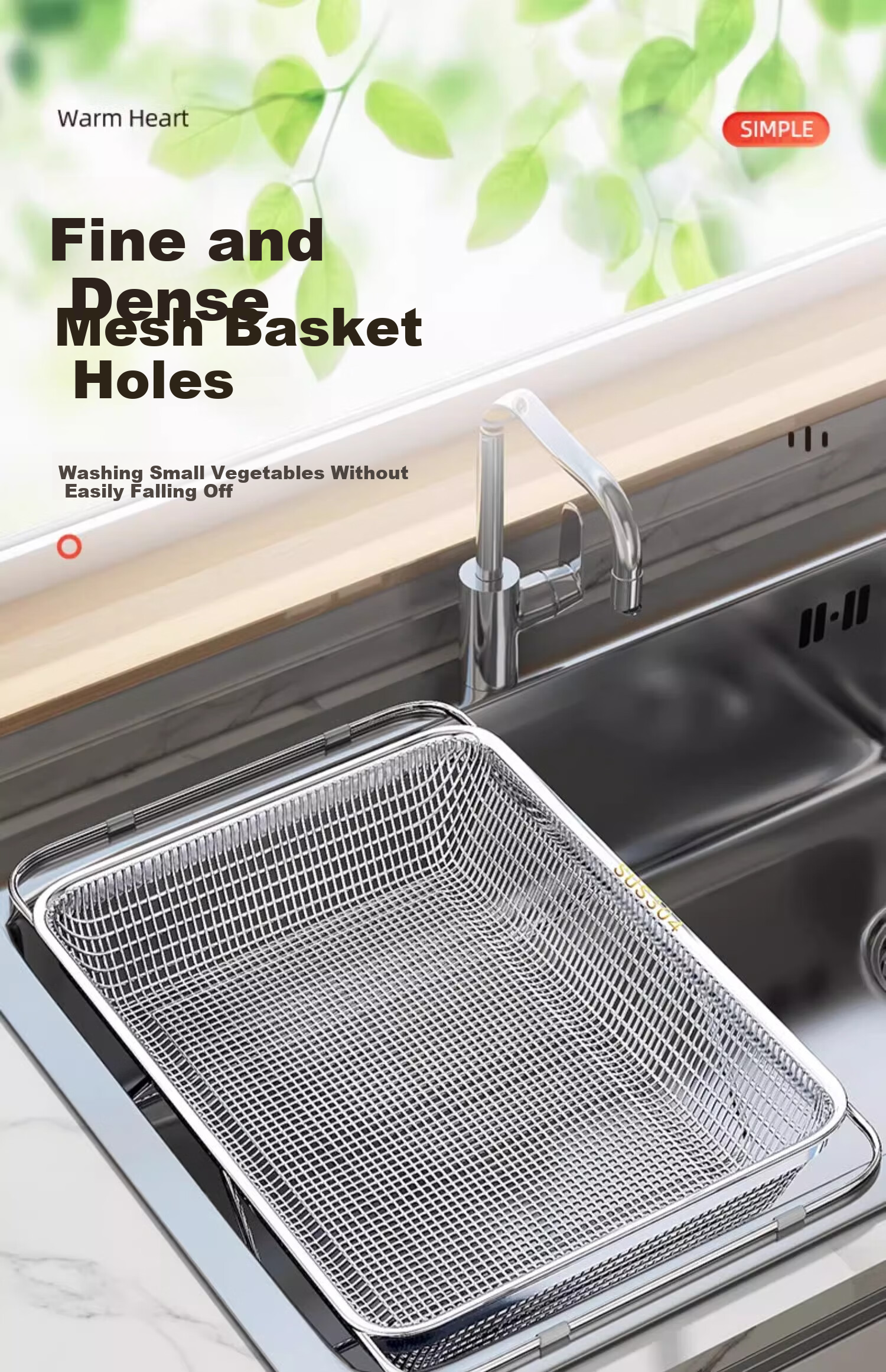 Jiadu 304 Stainless Steel Extendable Draining Basket, New Kitchen Sink Vegetable Washing Basin Dishwashing Sink Bowl And Plate Draining Rack 10