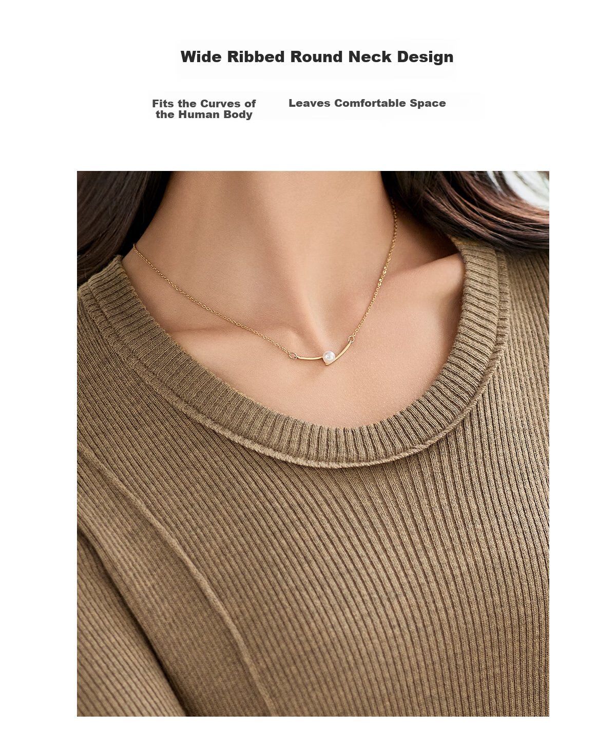 Chushen Spring And Autumn Knit Sweater for Women, Wilderness Maillard Fashion Versatile Round Neck Knitted Base Layer S143Z3020 4