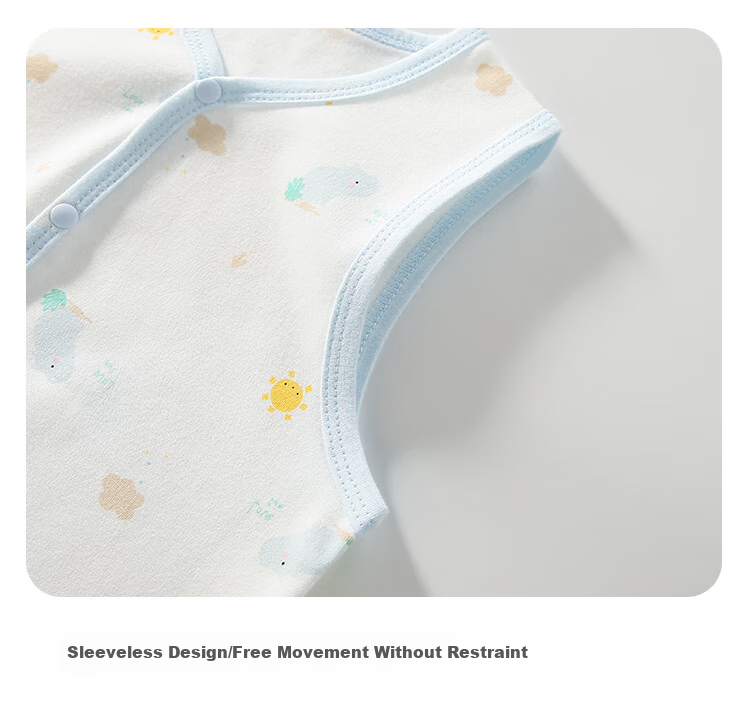 Qiaojiaoya 2-Piece Baby Vest Set, Newborn Clothing Waistcoat, Full Moon Baby Sleeveless Jacket, Class A Pure Cotton Spring And Autumn Seaso 5