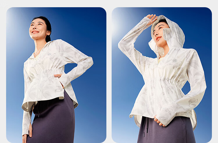BOSIDENG Summer National Standard Original Yarn Women's Sun Protection Jacket UPF100+ UV Protection Casual Sports Travel Coat 22